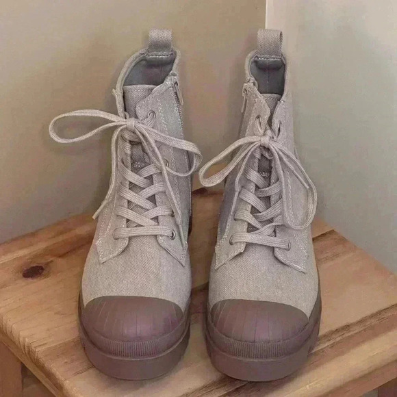 Universal Thread - Tan Canvas Shell toe rubber sole boots - Size 10 - Picture 6 of 7